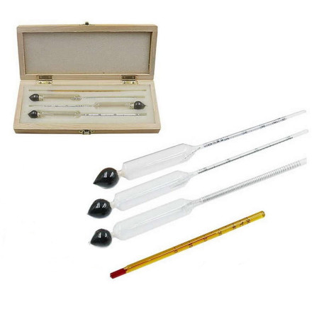 Set of alcohol meters in a wooden box в Нижнем Тагиле